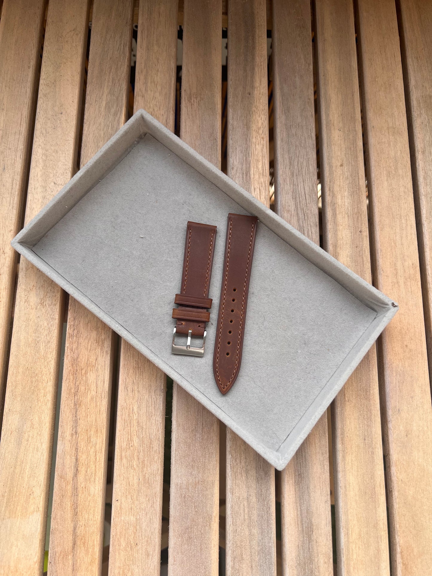 Bracelet de montre en Cuir Lisse Haut de Gamme - Toutes tailles