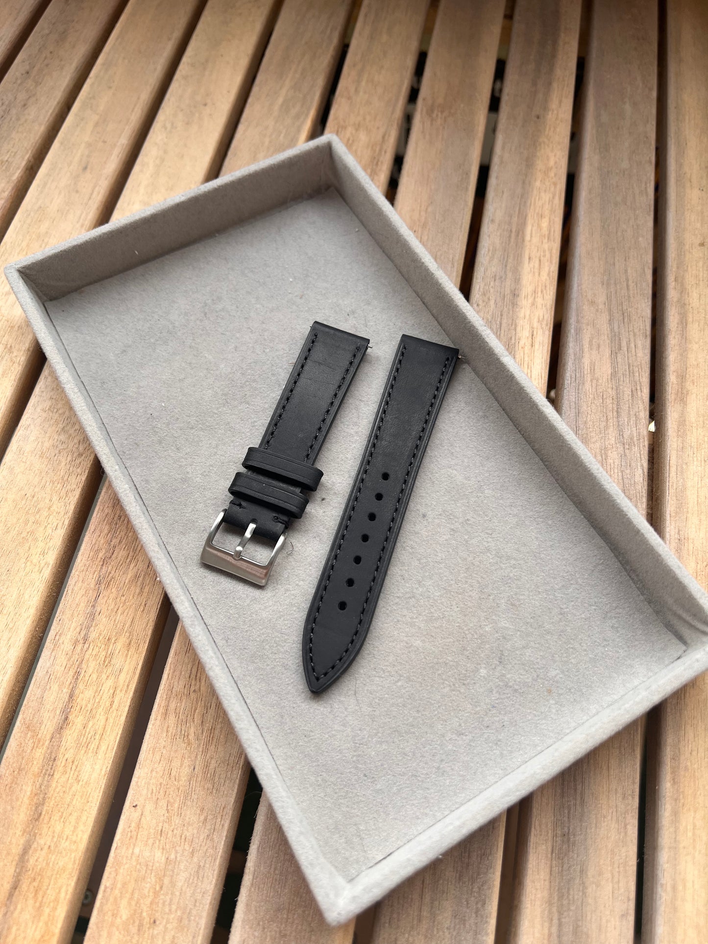 Bracelet de montre en Cuir Lisse Haut de Gamme - Toutes tailles