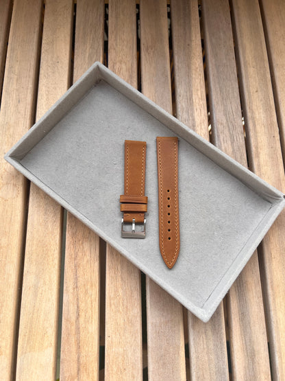Bracelet de montre en Cuir Lisse Haut de Gamme - Toutes tailles